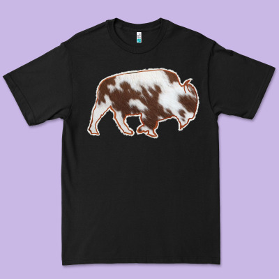Cowhide Bison Silhouette Premium Tee Designed By Bettercallsaul