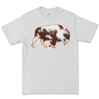 Dove Grey Cowhide Bison Silhouette Premium Tee - Bettercallsaul