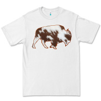 White Cowhide Bison Silhouette Premium Tee - Bettercallsaul
