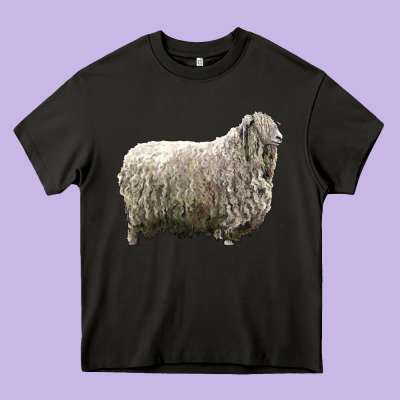 Lincoln Sheep Heavy Core Tee Designed By Lillyallendesigns