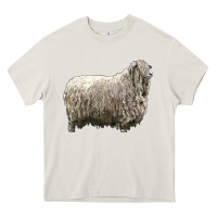 Cream lincoln sheep Heavy Core Tee - LillyAllenDesigns