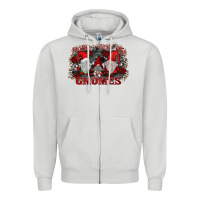 Dove Grey chillin with my gnomies Zipper Hoodie - SublimationCraftShop