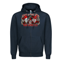Navy chillin with my gnomies Zipper Hoodie - SublimationCraftShop
