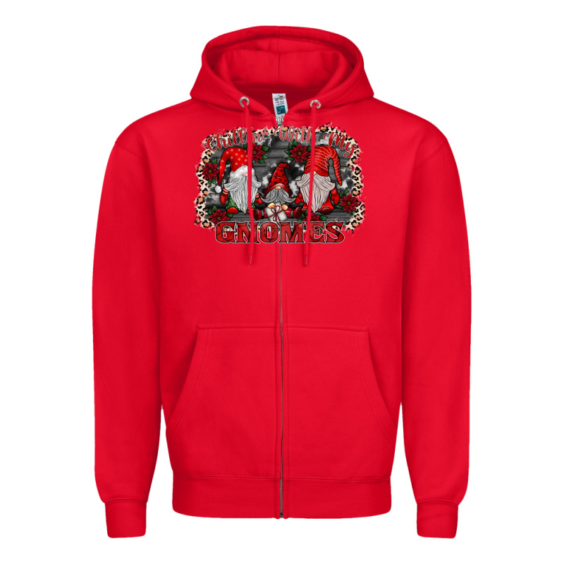Chillin With My Gnomies Zipper Hoodie by SublimationCraftShop | Teevron