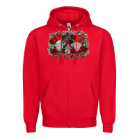 Red chillin with my gnomies Zipper Hoodie - SublimationCraftShop