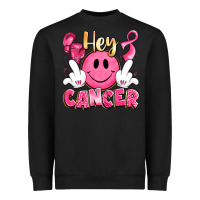 Black hey cancer with middle fingers Heavyweight Sweatshirt - LillyAllenDesigns