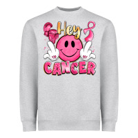 Heather Grey hey cancer with middle fingers Heavyweight Sweatshirt - LillyAllenDesigns