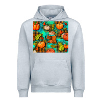 Heather Grey pumpkin spice and pumpkin Urban Hoodie - AdoDesignShop