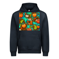 Navy pumpkin spice and pumpkin Urban Hoodie - AdoDesignShop