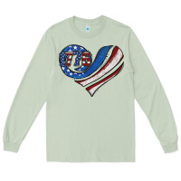 Matcha american flag heart Long Sleeve Tee - Jasminsmagicworld
