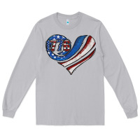 Moon Dust american flag heart Long Sleeve Tee - Jasminsmagicworld
