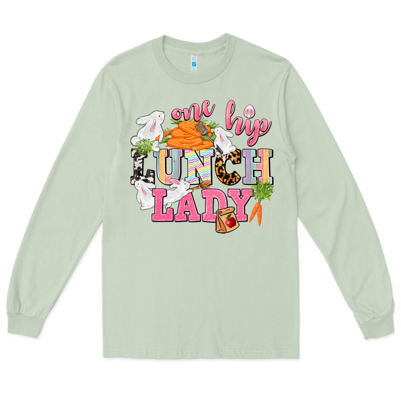One Hip Lunch Lady Easter Day Long Sleeve Tee by CowGirlArtShop | Teevron