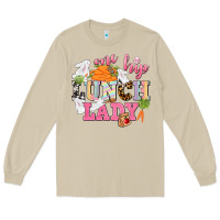 Mushroom One hip Lunch Lady Easter Day Long Sleeve Tee - CowGirlArtShop