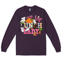 Plum One hip Lunch Lady Easter Day Long Sleeve Tee - CowGirlArtShop