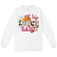 White One hip Lunch Lady Easter Day Long Sleeve Tee - CowGirlArtShop