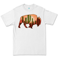 White Cactus Bison Silhouette Premium Tee - Bettercallsaul