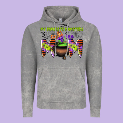 My Favorite Monsters Calls Me Mom Vintage Hoodie Designed By Cowgirlartshop