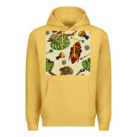 Antique Gold african woman and mask seamless pattern Premium Hoodie - BundleAndBundleShop