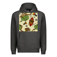 Charcoal Heather african woman and mask seamless pattern Premium Hoodie - BundleAndBundleShop