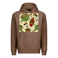 Chestnut african woman and mask seamless pattern Premium Hoodie - BundleAndBundleShop