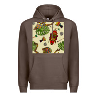 Coffee african woman and mask seamless pattern Premium Hoodie - BundleAndBundleShop