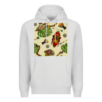 Dove Grey african woman and mask seamless pattern Premium Hoodie - BundleAndBundleShop