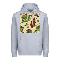 Heather Grey african woman and mask seamless pattern Premium Hoodie - BundleAndBundleShop