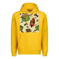 Lemon african woman and mask seamless pattern Premium Hoodie - BundleAndBundleShop