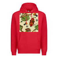 Red african woman and mask seamless pattern Premium Hoodie - BundleAndBundleShop