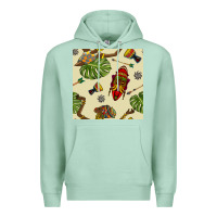 Seafoam african woman and mask seamless pattern Premium Hoodie - BundleAndBundleShop