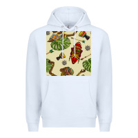 White african woman and mask seamless pattern Premium Hoodie - BundleAndBundleShop