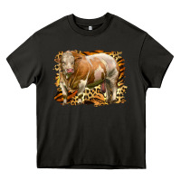 Asphalt western simmental bull Heavy Core Tee - LillyAllenDesigns