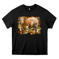 Black western simmental bull Heavy Core Tee - LillyAllenDesigns