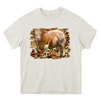 Cream western simmental bull Heavy Core Tee - LillyAllenDesigns