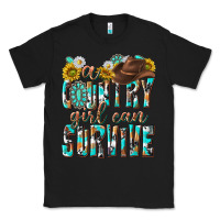 Black Western a Country Girl Can Survive Classic Tee - texasbilliewilder