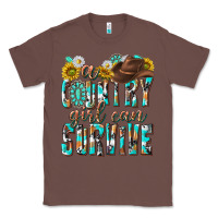 Chestnut Western a Country Girl Can Survive Classic Tee - texasbilliewilder