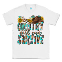 White Western a Country Girl Can Survive Classic Tee - texasbilliewilder