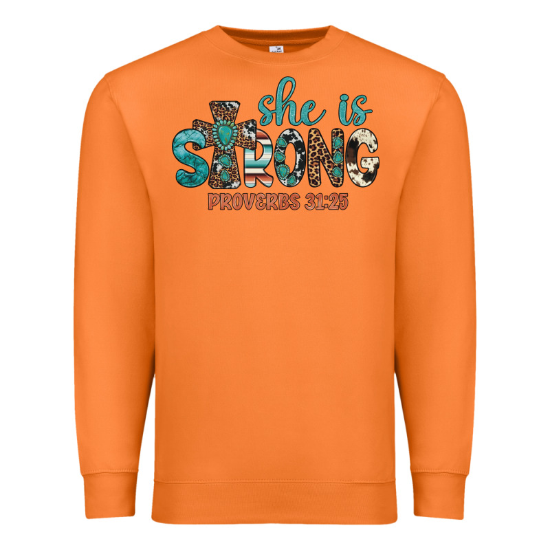 She Is Strong Premium Sweatshirt by Artiststas | Teevron