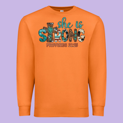 She Is Strong Premium Sweatshirt Designed By Artiststas