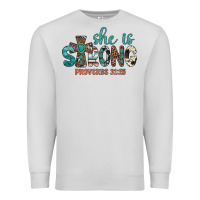 Dove Grey she is strong Premium Sweatshirt - Artiststas