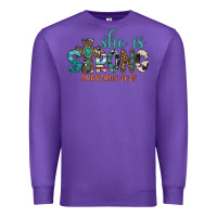 Purple she is strong Premium Sweatshirt - Artiststas