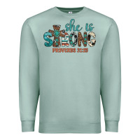 Seafoam she is strong Premium Sweatshirt - Artiststas