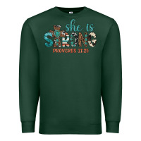 Sports Green she is strong Premium Sweatshirt - Artiststas