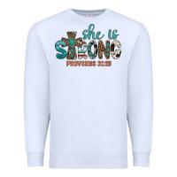 White she is strong Premium Sweatshirt - Artiststas