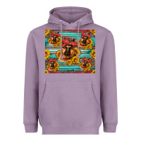 Lavender german shepherd with sunflowers Heavyweight Hoodie - Artiststas