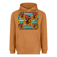 German Shepherd With Sunflowers Heavyweight Hoodie | Teevron