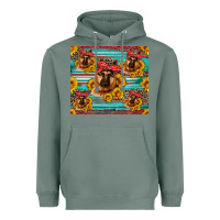 Sage german shepherd with sunflowers Heavyweight Hoodie - Artiststas