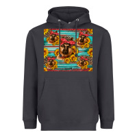 Smoke german shepherd with sunflowers Heavyweight Hoodie - Artiststas