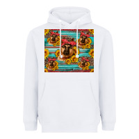 White german shepherd with sunflowers Heavyweight Hoodie - Artiststas