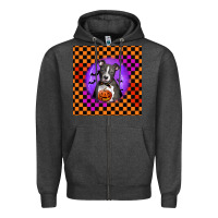 Charcoal Heather Halloween American Pitbull Terrier Zipper Hoodie - LillyAllenDesigns
